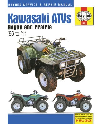 KAWASAKI BAYOU 220/250/300 - KAWASAKI PRAIRIE 300 ATV (1986-2011) - instrukcja napraw Haynes
