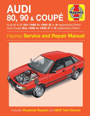 AUDI 80, AUDI 90 & AUDI COUPE (1986-1990) INSTRUKCJA HAYNES