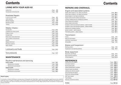 AUDI A3 (1996-2003) - instrukcja napraw Haynes