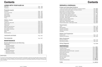 AUDI A4 (2001-2004) - instrukcja napraw Haynes