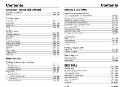 FORD MONDEO (2000-2003) - instrukcja napraw Haynes