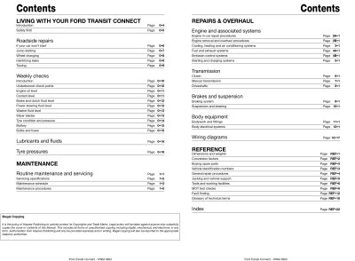 FORD TRANSIT CONNECT DIESEL (2002-2011) - instrukcja napraw Haynes