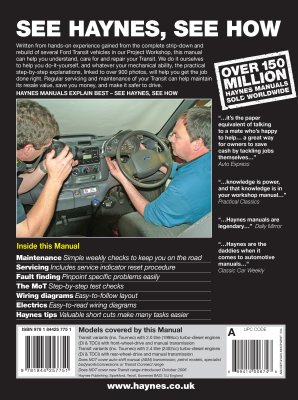 FORD TRANSIT DIESEL (2000-2006) - instrukcja napraw Haynes