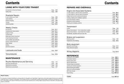 FORD TRANSIT DIESEL (2000-2006) - instrukcja napraw Haynes