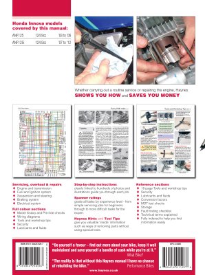 HONDA ANF125 INNOVA SCOOTER (2003-2012) - instrukcja napraw Haynes