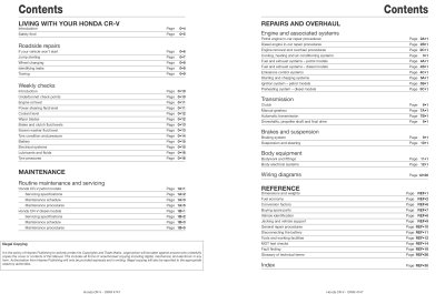 HONDA CR-V (2002-2006) - instrukcja napraw Haynes