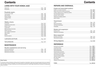 HONDA JAZZ (2002-2008) - instrukcja napraw Haynes