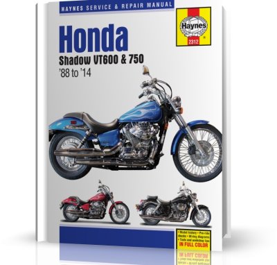 HONDA SHADOW VT600, VT750 (1988-2014) - instrukcja napraw Haynes