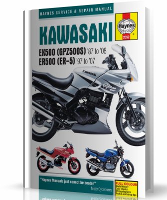 KAWASAKI EX500 (GPZ500S), KAWASAKI ER500 (ER-5) 1987-2008 - instrukcja napraw Haynes
