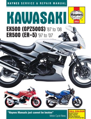 KAWASAKI EX500 (GPZ500S), KAWASAKI ER500 (ER-5) 1987-2008 - instrukcja napraw Haynes