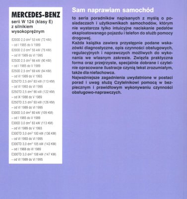 MERCEDES-BENZ E300TD (1985-1995) SAM NAPRAWIAM