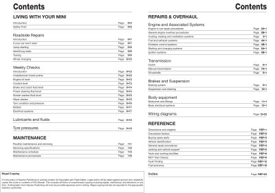 MINI ONE COOPER S (2001-2006) - instrukcja napraw Haynes