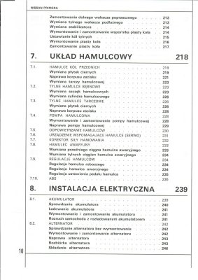 NISSAN PRIMERA. OBSŁUGA I NAPRAWA