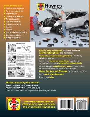 NISSAN ROGUE 2008-2015 (USA) INSTRUKCJA NAPRAW HAYNES