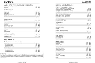 OPEL ZAFIRA B (2005-2009) - instrukcja napraw Haynes