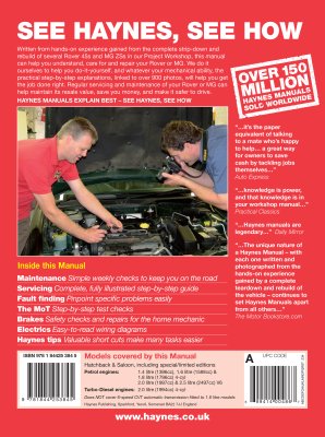 ROVER 45 MG ZS (1999-2005) - instrukcja napraw Haynes