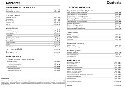 SAAB 9-3 (1998-2002) - instrukcja napraw Haynes