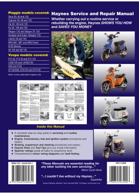 SKUTERY PIAGGIO - VESPA (1991-2009) - instrukcja napraw Haynes