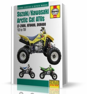 SUZUKI LT-Z400, KAWASAKI KFX400, ARCTIC CAT DVX400 ATV (2003-2009) - instrukcja napraw Haynes