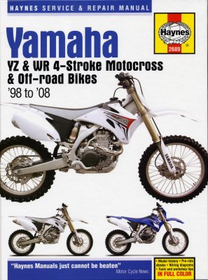 YAMAHA YZ - YAMAHA WR MOTOCROSS (1998-2008) - instrukcja napraw Haynes